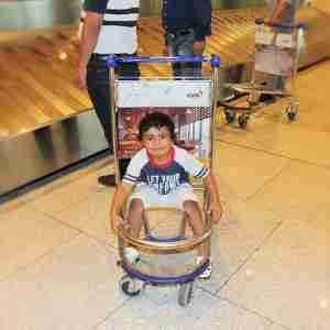 After the merry-go-round trolley ride @ the Chhatrapati Shivaji International Airport.