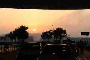 The dawn at the Mumbai international airport...afternoon was going to be in Delhi :)