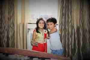 The shoot at Wadala. :) Ayaan with his cousin, Vanya, in Mumbai. :)